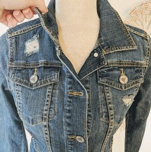 NWT A.n.a Ripped Denim Jacket